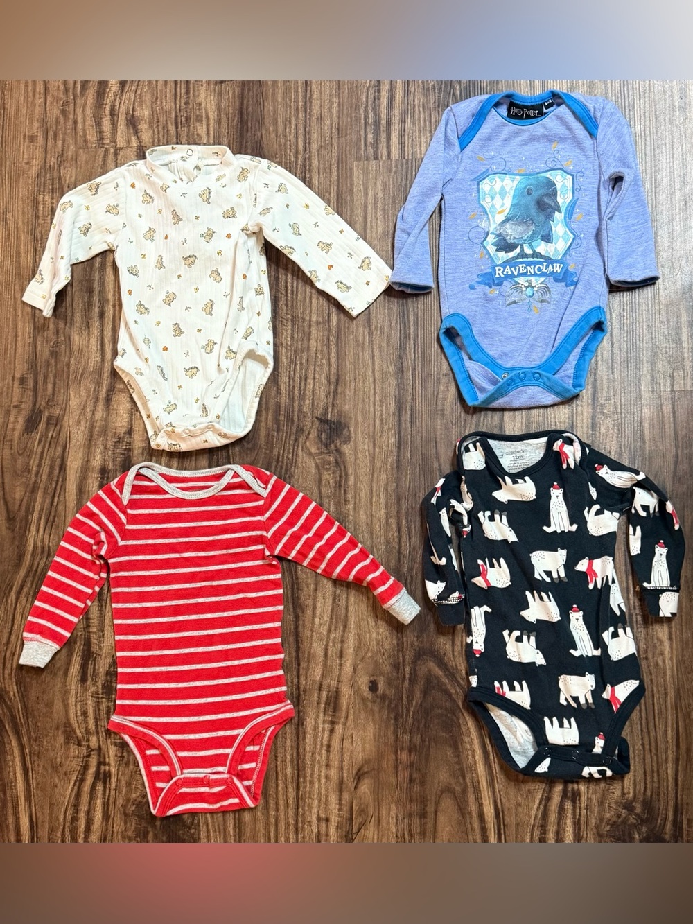12 Months Boys Long Sleeve Bodysuit Carter’s Harry Potter Bundle of 4